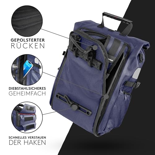 Valkental® - 3in1 Fahrradtasche Pro - Das Original - Hochwertiges Nylon - 23L Volumen - Geeignet...