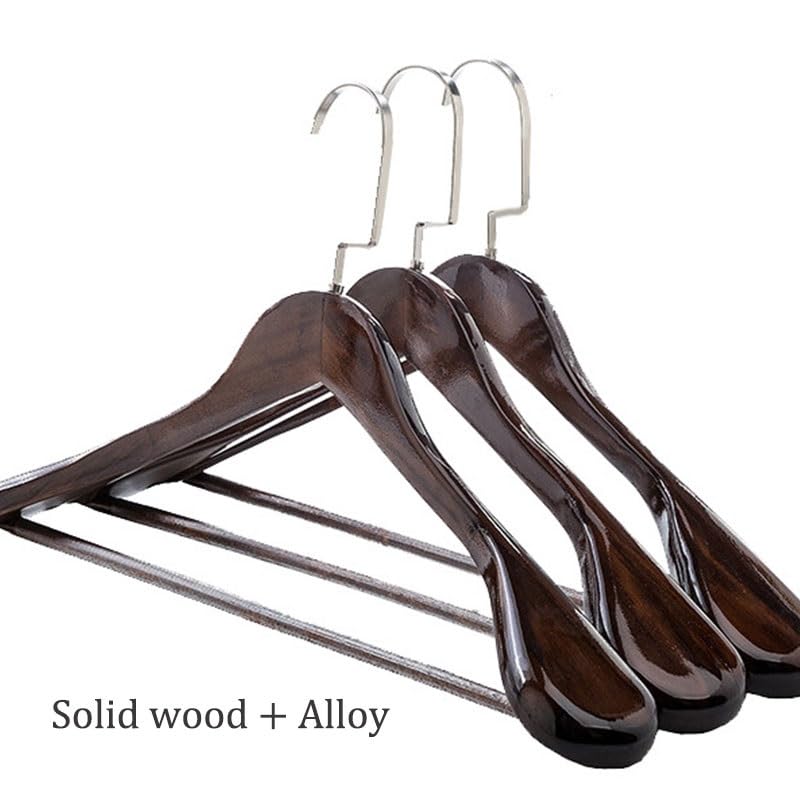 Perchero sin Costuras con Hombros Anchos, Ropa de Hotel, hogar, Soporte for Adultos, Madera Maciza