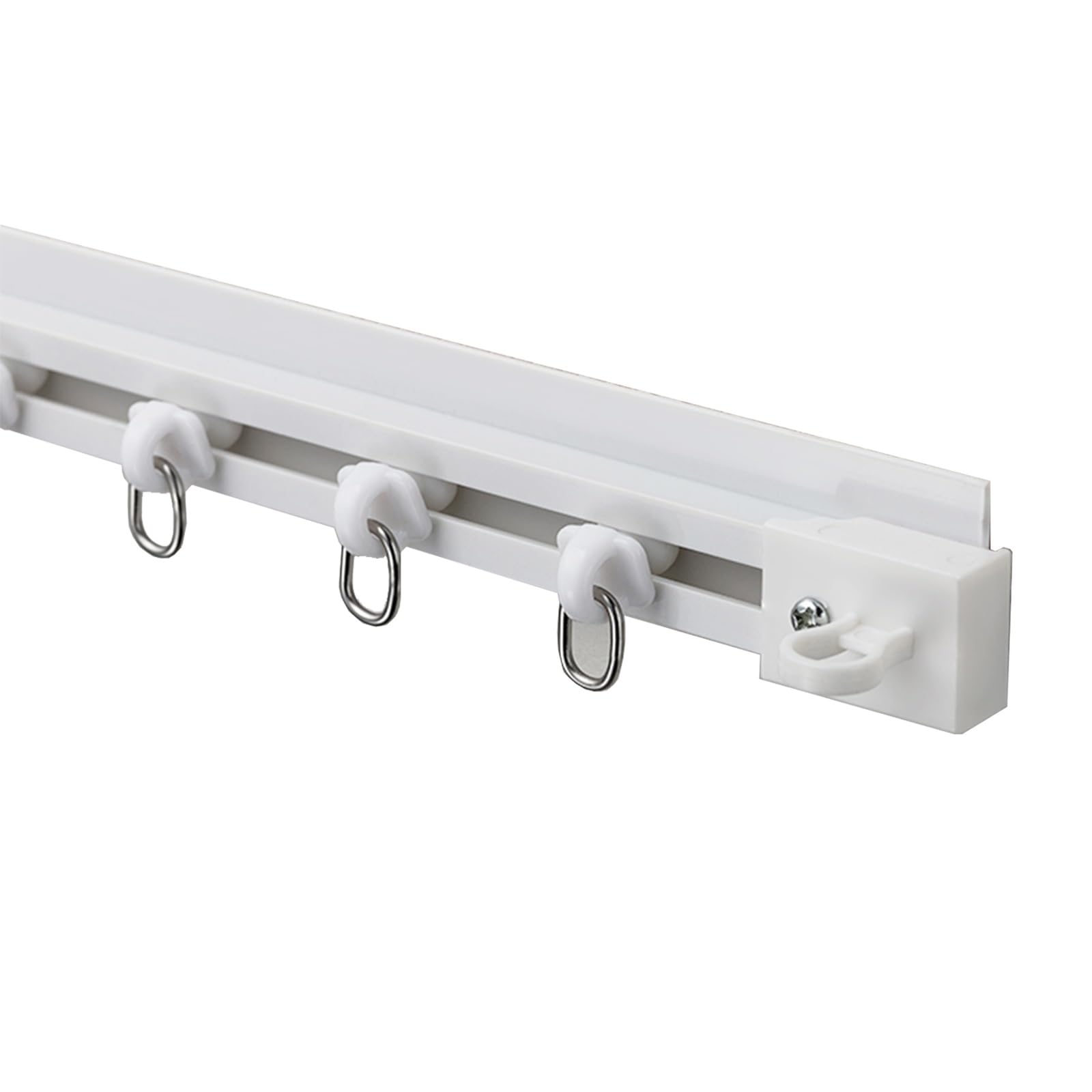 Rail autocollant de 3,6 m – Sans perçage – Montage facile au plafond ou au mur – Tringle de plafond pour installation adhésive de rideaux lisses