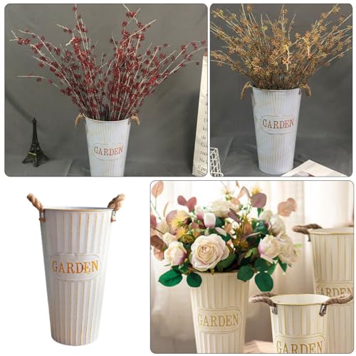 Vase en fleurs séchées beige rétro pour une ambiance douce de bureau - 8