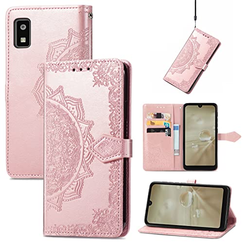 RuiMi AQUOS wish SHG06 対応 手帳型 純色  花柄 ケース 横開き AQUOS wish SH-M20 / A104SH ケース カバー スタンド機能 財布型 耐衝撃 軽量 防塵 シンプル おしゃれ 良質PU レザーケース カード収納 人気女性 カバー  おしゃれ かわいい AQUOS wish SHG06 / SH-M20 / A104SH 保護カバー シンプル スマホ スマートフォン 携帯カバー