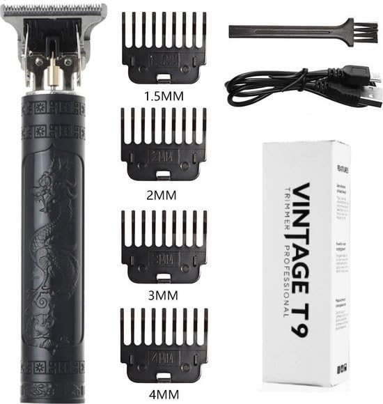 Durable Black Dragon Beard or Hair Trimmer with Cordless Rechargeable Kit Edgers Clippers