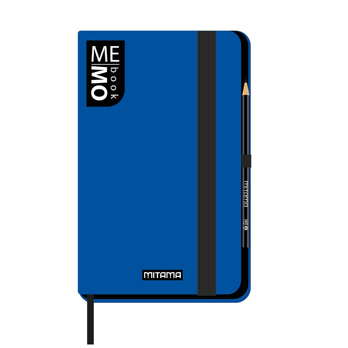 Mitama Large Blue Notebook, Memo Book, Notebook, Soft Touch Cover, Inner Pocket + Pencil Included, Squared Sheets 5 mm
