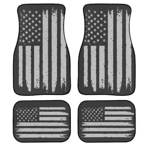 Juego de 4 tapetes de coche con bandera patriótica Xoenoiee para ajuste universal en SUV y camión