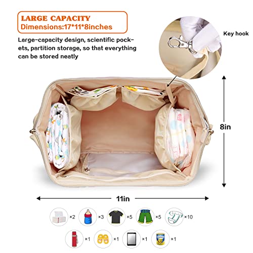 Diaper Bag Backpack For Mom & Dad, Multifunction Waterproof Baby Changing Bags, Large Nappy Bag Backpack (Rainbow) #TOP3