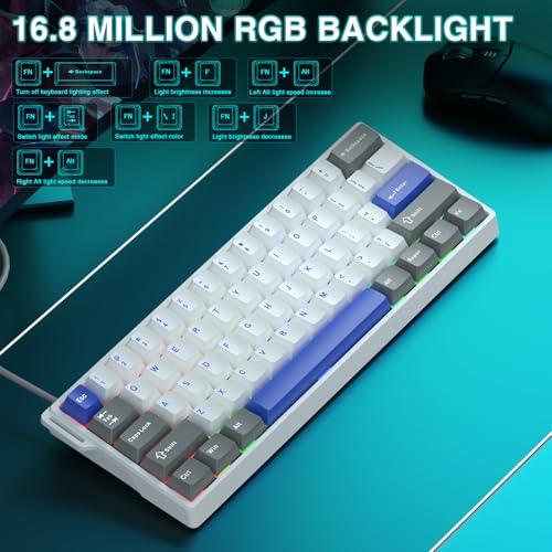 Image of AULA WIN60 HE MAX - 60% Mechanical Gaming Keyboard Wired, Hall Effect Magnetic Switches Hot Swappable, Adjustable Actuation Rapid Trigger Mode, 8000 Hz Polling Rate, 60 Percent Keyboard Compact Design