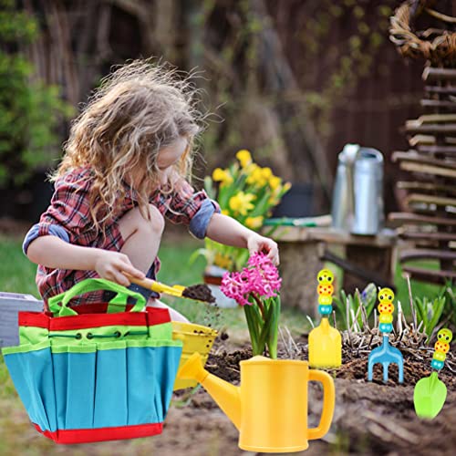 Conjunto de ferramentas de jardinagem infantil 9 peças, mini ferramentas de jardinagem kit de ferram