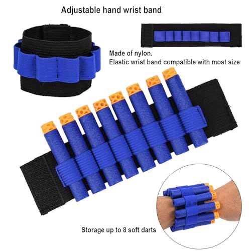LUUFAN Taktisches Weste-Set für NERF-Waffen mit Nachladeklips, Nachfüll-Darts, Handgelenkband, taktischer Schutzbrille und Dartgürteln als Geschenk zum Geburtstag, Erntedankfest oder Weihnachten