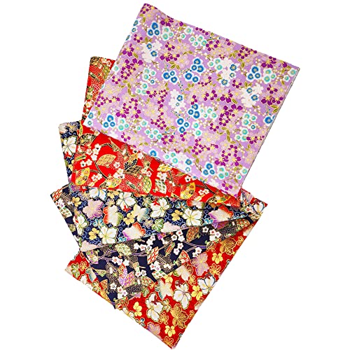 Gold Stamp Flowe Fat Quarters Fabric Bundles