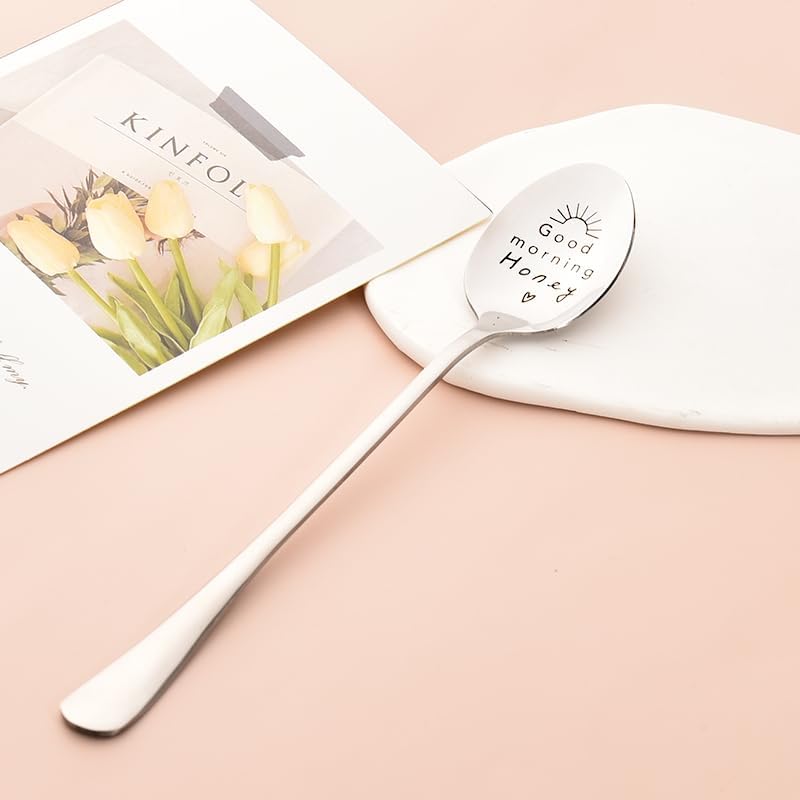 Miniatura 5 de Cuchara de miel de buenos días, regalos para mujeres y hombres, regalos de cumpleaños de graduación para novio, novia, mejores amigos, regalos para