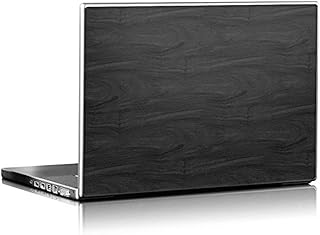 Black Woodgrain Design Matte Laptop Skin for 14in Laptops