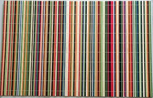 Benson Mills Rainbow Sticks Rayon from Bamboo Multi Colored Placemats, Set of 4