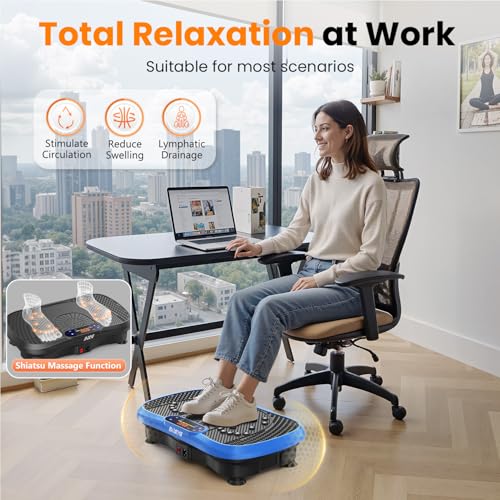 Image of AXV Vibration Plate Fitness Platform Exercise Machine Vibrating Shaking Full Body Shaker Workout Vibrate Stand Shake Board Sport for Weight Loss Fat Burner for Gym Home Office