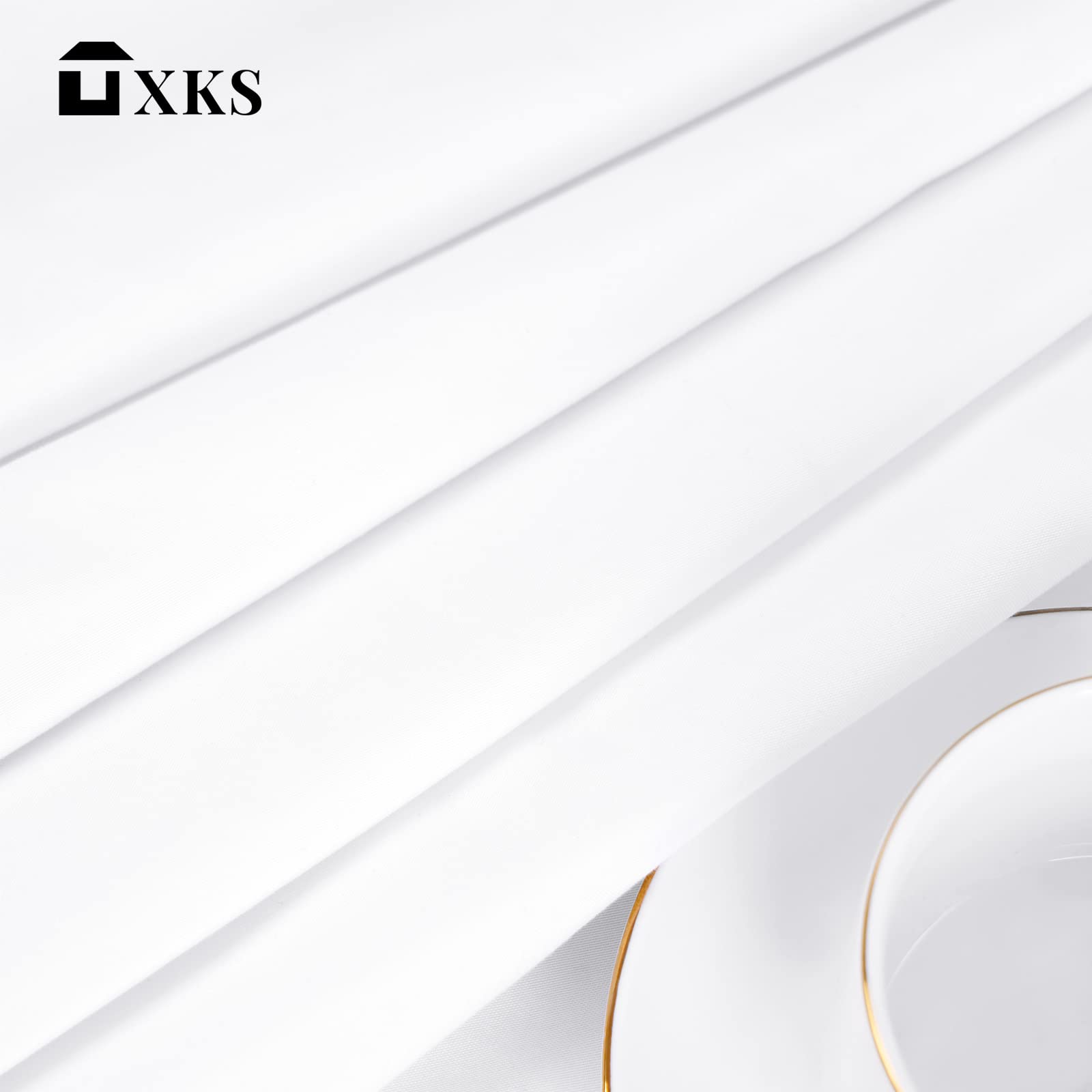 6 Pack Rectangle Tablecloth 90 x 156 inch White Polyester Table Cloth for 8 Feet Tables,Washable Fabric Stain and Wrinkle Resistant Table Cover Table Clothes for Wedding Parties Banquet Kitchen