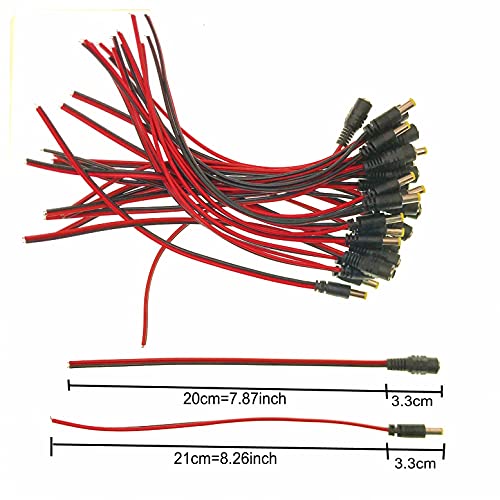 JZK 15 paia di cavi di alimentazione CC con