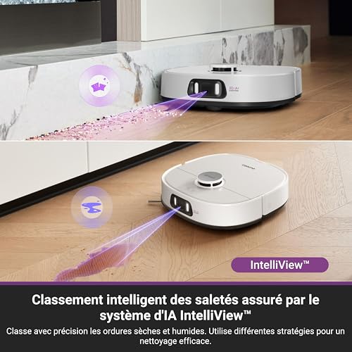 EUREKA J15 Pro Ultra robotstofzuiger, robotstofzuiger, 16200 Pa, randreiniging, anti-klitborstel, dweilreiniging met warm water 75 °C, zelfreinigende basis