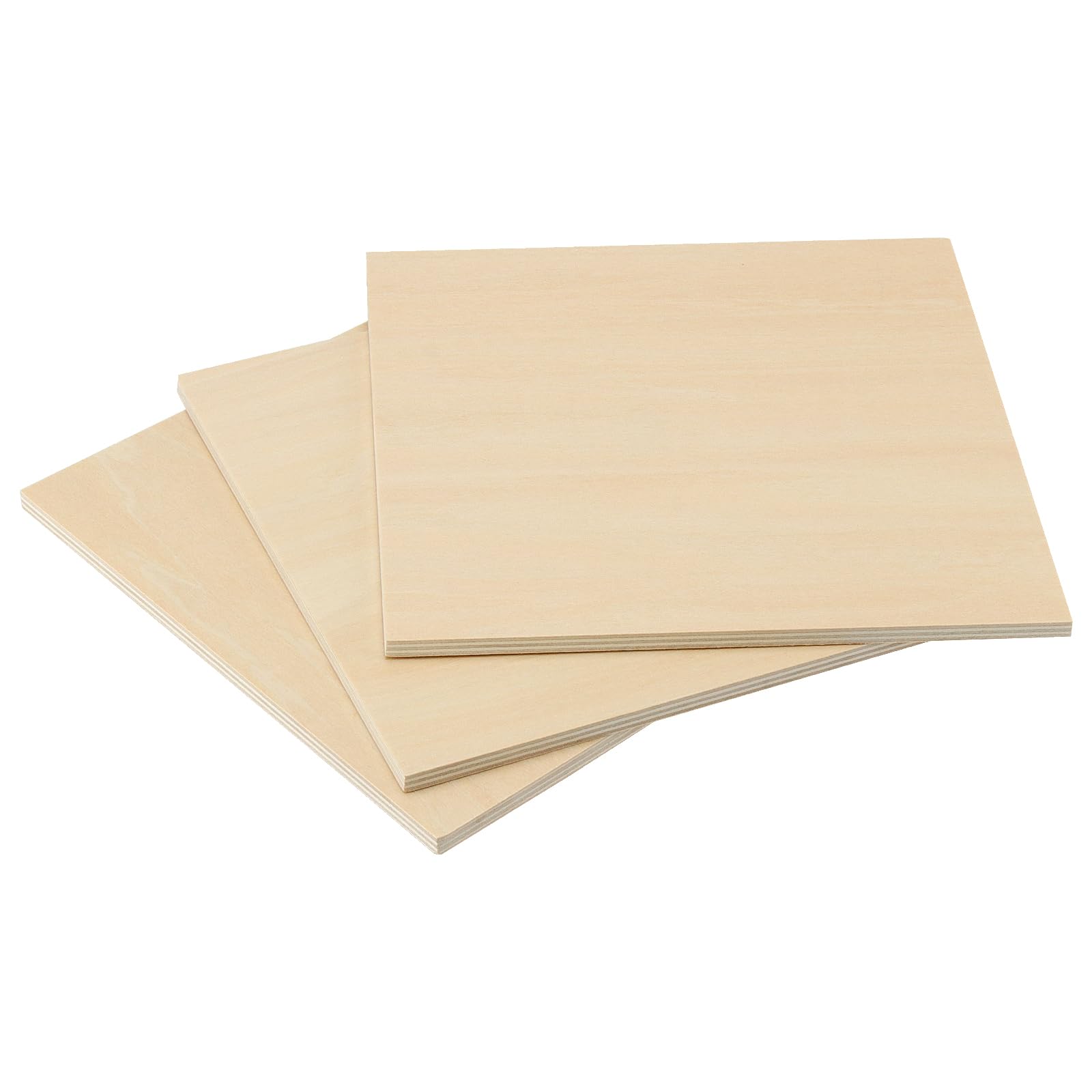 ZOENHOU 5 Piezas Contrachapado de Tilo 6 mm, 30 x 30 cm, Tableros sin Pintar para Manualidades, Pirograbado, Corte Láser, Pintura y Modelismo