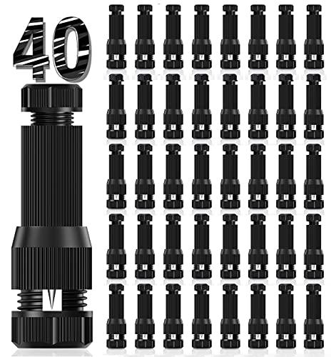 40 Pack Low Voltage Wire Connector - iCreating Landscape Lighting Connectors Waterproof Low Voltage Connectors 12-20 Gauge Low Voltage Wire Connectors for Landscape Lighting Path Light
