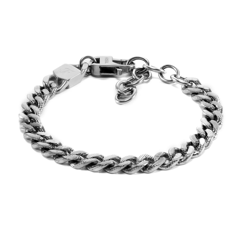 Fossil Harlow Herrenarmband aus Edelstahl mit Karabinerverschluss