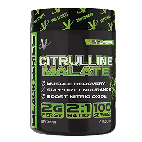 VMI Sports Citrulline Malate 2:1 Powder - Massive Muscle Pumps & Vascularity, Improves Vascularity & Athletic Endurance, Boost Nitric Oxides & Muscle Recovery, Unflavored, 100 Servings, 7.06 Ounce