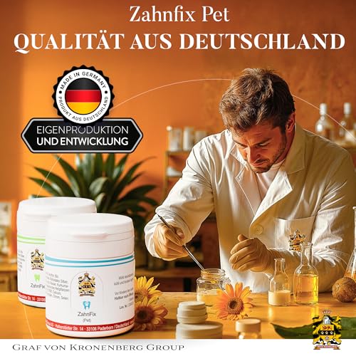 Pet ZahnFix Revital Liposomal Zahnpasta für Hunde und Katzen – 40ml natürliches Zahngel gegen Zahnstein & Zahnfleischentzündung – enzymatische Hundezahnpasta ohne Xylit mit Kurkuma, Kokosöl
