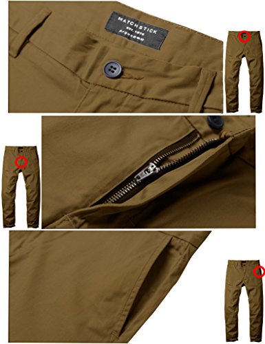 Image of Match Men's Regular Fit Comfort Stretch Casual Chino Pants