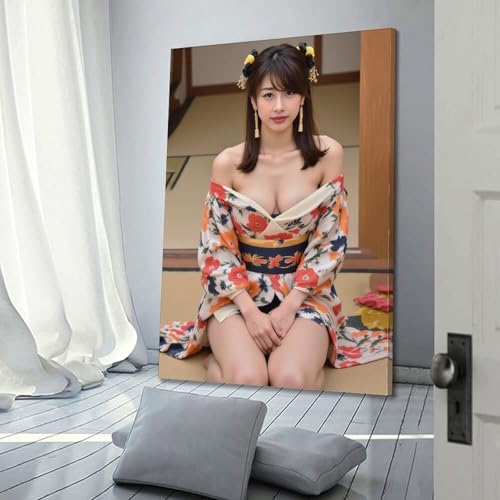 加藤綾子女優の写真ポスターオフィスの寝室の食堂の装飾的なキャンバスの壁画08x12inch(20x30cm) [3]