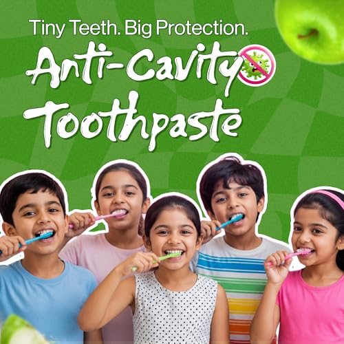 Image of Enafix + Pediflor Green Apple & Orange Toothpaste Combo Pack | Enamel Remineralization Toothpaste (70g x1) | Kids Anti-Cavity, 2 Flavours (70g x1 each)