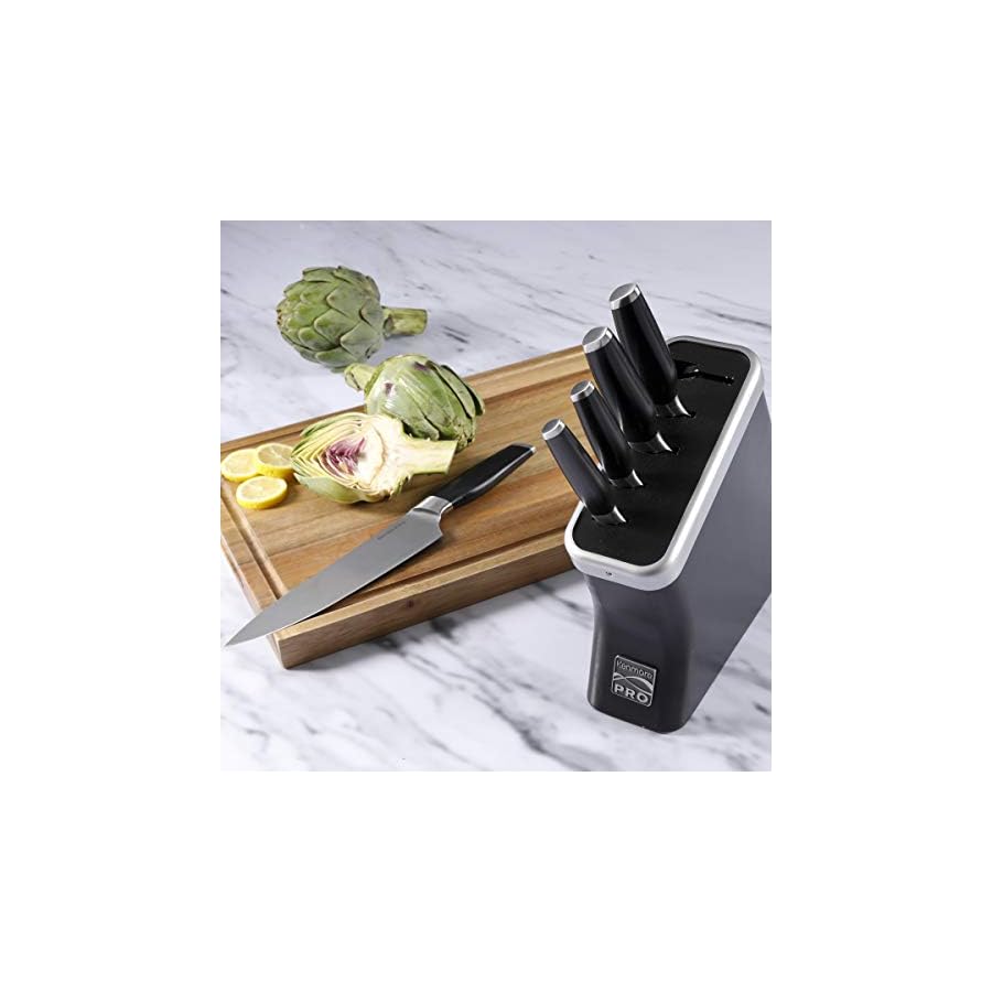 Kenmore-Pro-Truman-Stainless-Steel-Knife-Block-Set-6-Piece-Black Kenmore Pro Truman Stainless Steel Knife Block Set, 6-Piece, Black