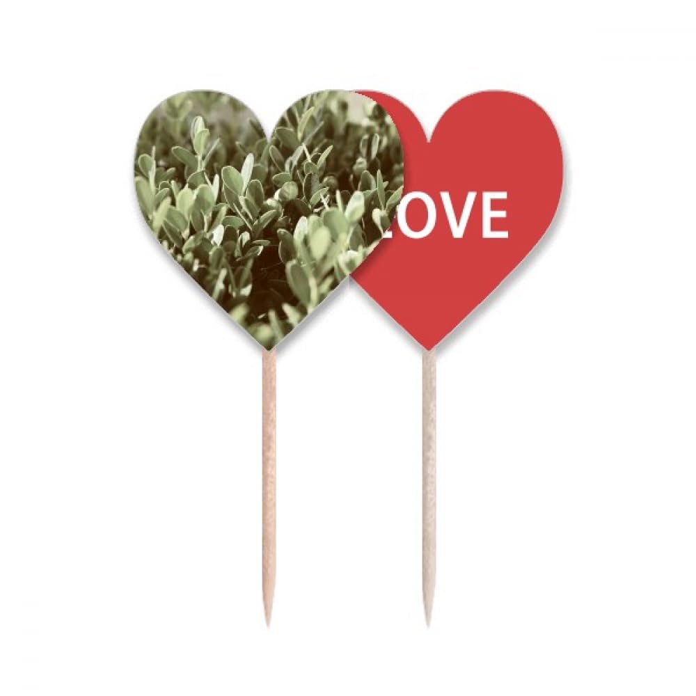 Cupcake pick cœur en bois et drapeau décoratif pour buffet de réception