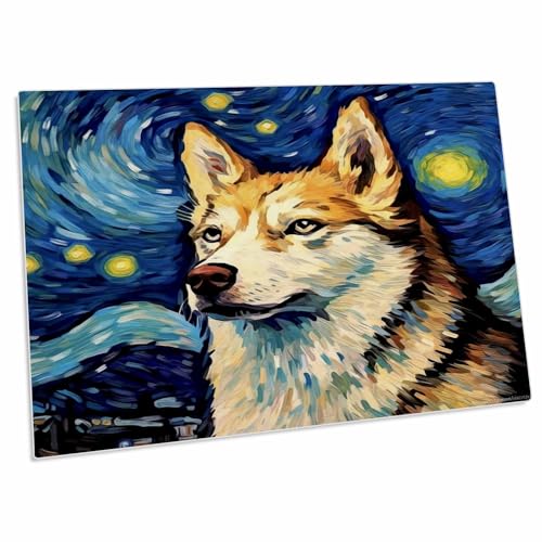 3dRose Siberian Husky Portrait - Pad para Escritorio miniatura 1