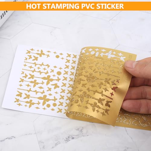 HongSiFang 16 Feuilles Lettres en Cire pour Bougies, Lettre Autocollants de Bougies en Or et en Argent, Tatouages de Bougie, Lettres Thermocollants Dorées pour Decoration Bapteme Mariages Communion – vue 4