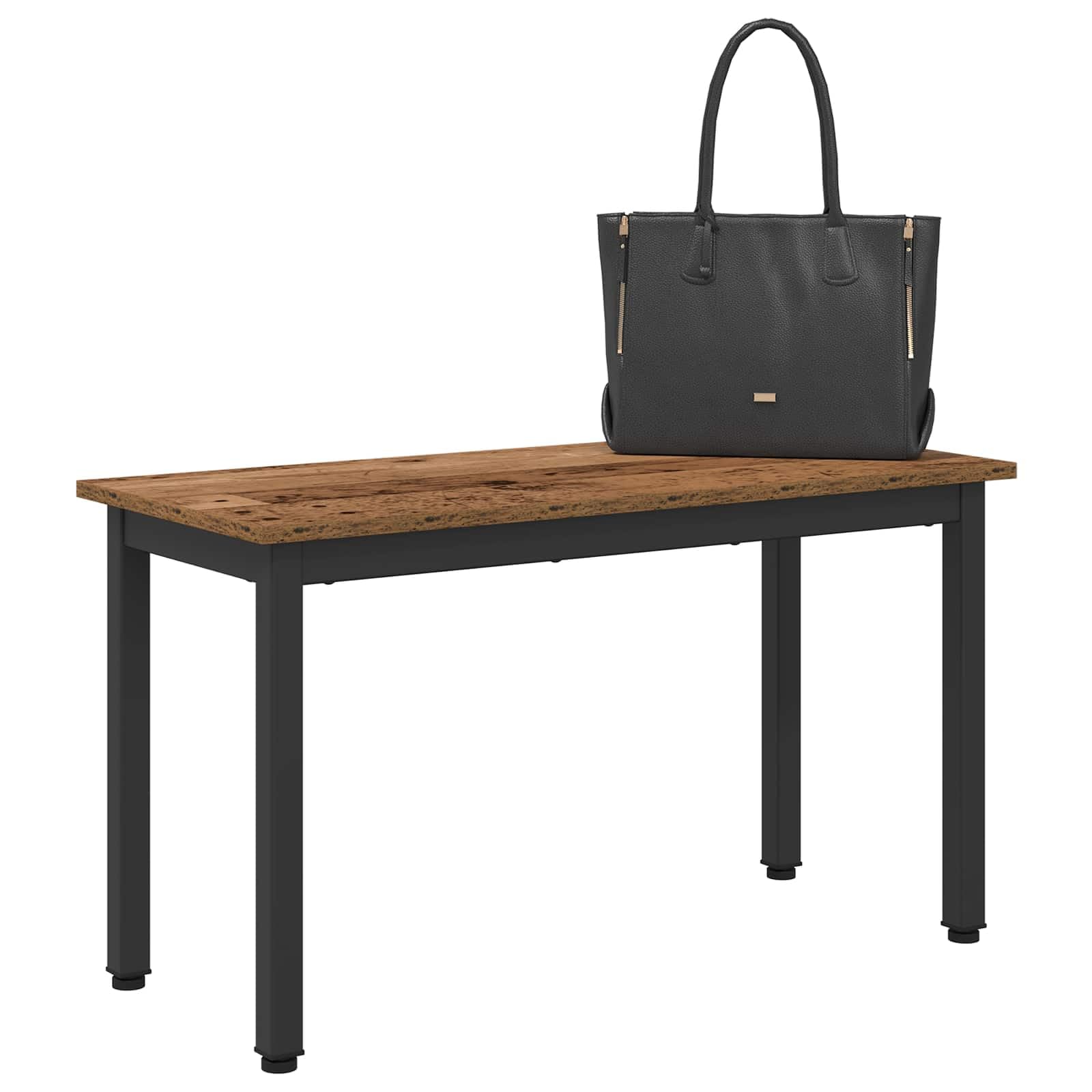 Panchina da Pranzo in Legno Ingegnerizzato e Metallo 80x35x45 cm | Seduta aggiuntiva salvaspazio per sala da pranzo e soggiorno, ideale da accostare al tavolo per accogliere gli ospiti.