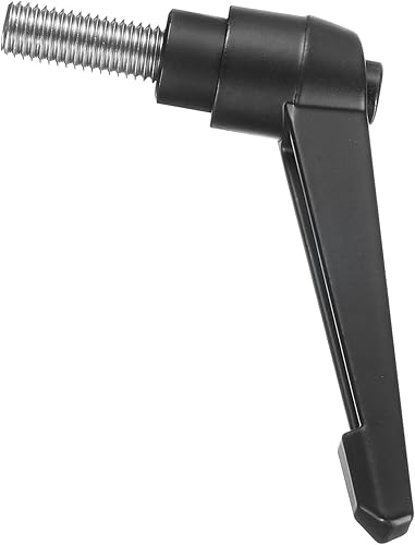 Miniatura 44 de uxcell Palanca de sujeción ajustable M8 x 1.181 in métrica 304 acero inoxidable macho roscado perillas de mano con botón de trinquete giratorio