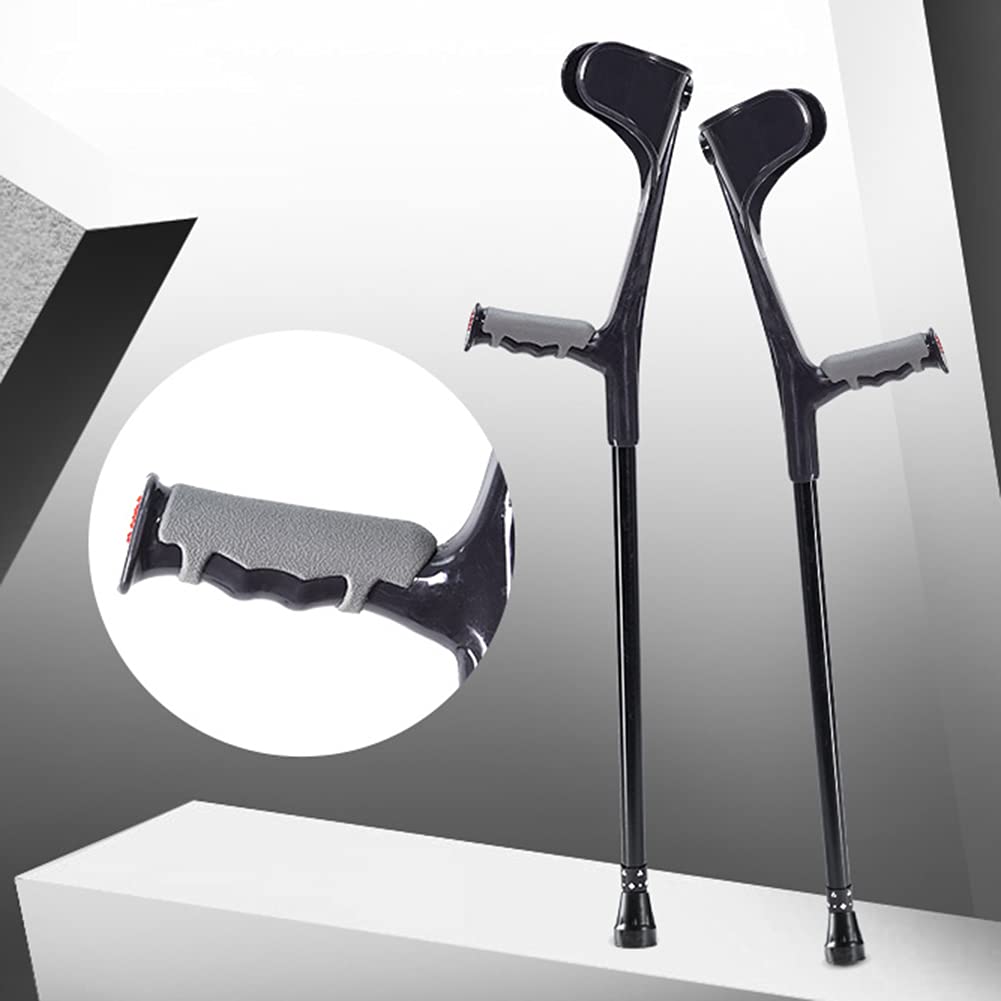 Amazon.co.jp: 大人用前腕松葉杖、折りたたみ松葉杖、シルバーブラック