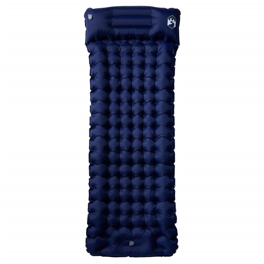 Homgoday Selbstaufblasende Camping-Matratze, integriertes Kissen, Marineblau, Matratze für Bettgestell, Matratze für Schlafsofa, Rahmen P1