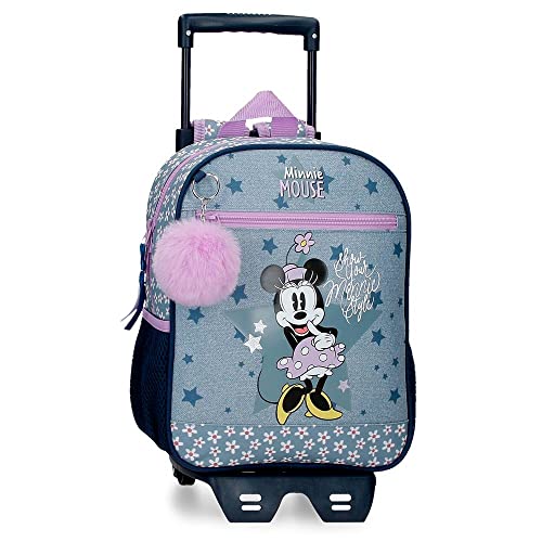 Minnie Style Zaino Prescolare con Trolley 23x28x10 cm 6 44L rosa poliestere