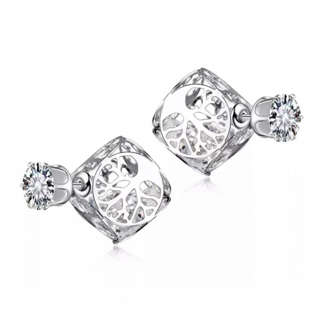 Boucles d'oreilles de goujon en argent sterling AAA puces d'oreilles - 5