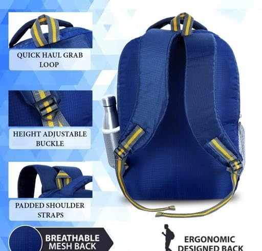 Image of Unisex Waterproof Laptop Backpack Combo Pack of 2 | School College Travel Office Bags Blue Free size