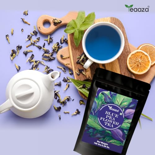 Image of Teaaza Butterfly Pea Flower Tea, 100 Gm-200+Cups| 100% Organic Blue Pea Flower Tea | Caffeine Free-Detox tea | Plant Based | ANTIOXIDANT RICH | Flower Tea For Weight Manage & Thyroid