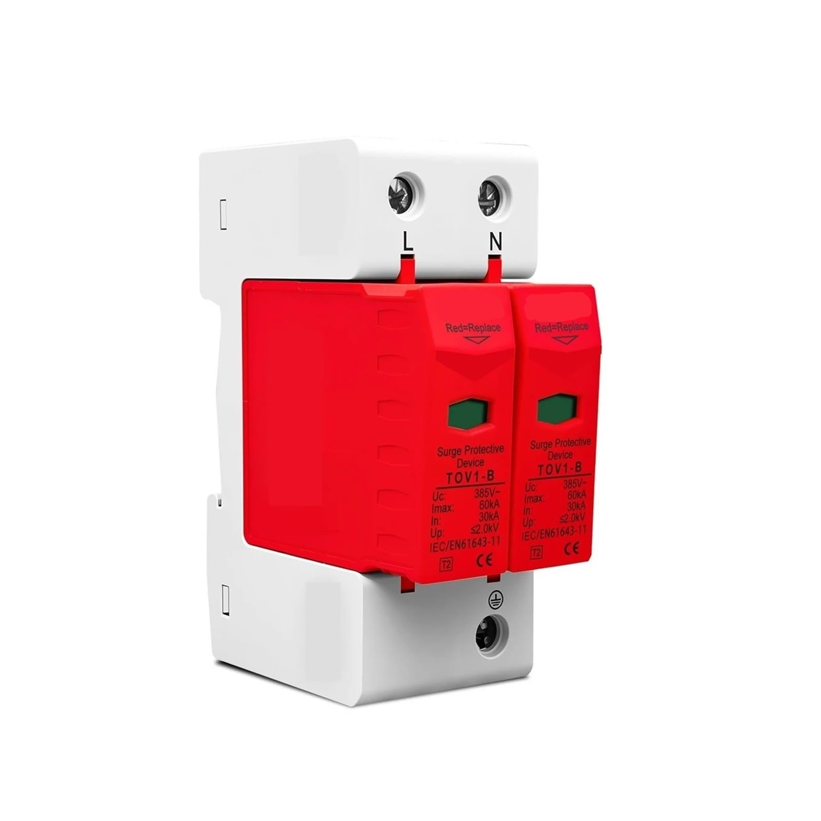 1 szt. AC SPD 2P domowa ochrona przeciwprzepięciowa ochronna ogranicznik niskiego napięcia 10-20 kA 20-40 kA 30-60 kA 275 V 385 V 420 V (AC 2P 275 V, 10-20 kA)
