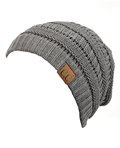 Image of Cambridge Select Thick Slouchy Knit Oversized Beanie Cap Hat