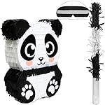Birchio Panda Pinata, Hand Made Animal Pinata Perfect for Birthday Party, Theme Party, Decoration(17x13x4 Inches)