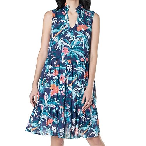 Tori Richard Island Spirit Paola Dress - Navy S
