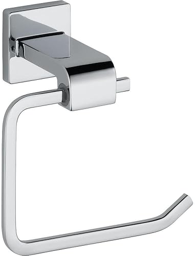 Miniatura 10 de Delta 77550-BL Ara Soporte de papel higiénico cuadrado abierto para montaje en pared, accesorios de baño en negro mate