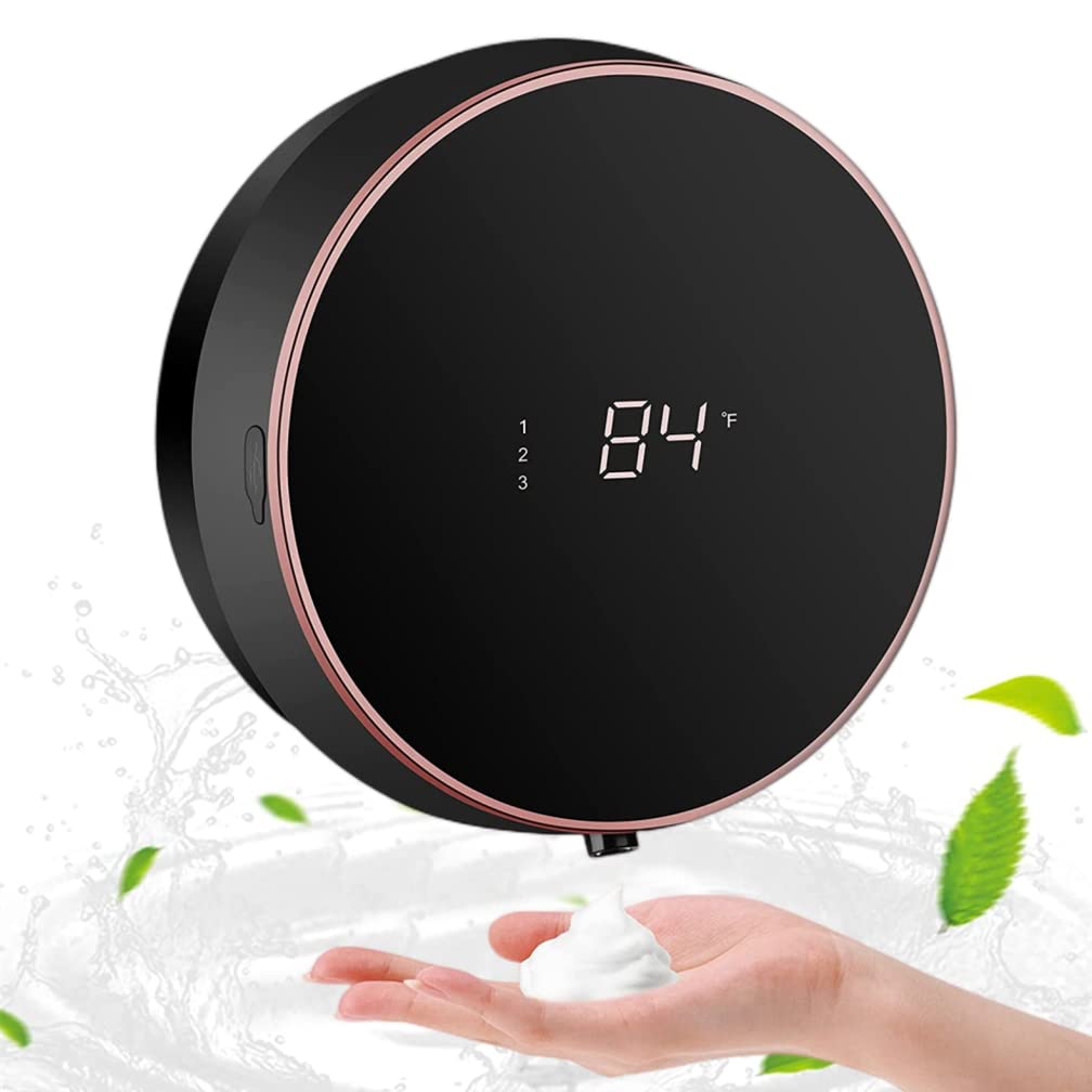 DMG TECH Automatic Soap Dispenser, Automatic Touchless Soap Dispenser, Wall Mounted Waterproof Hand soap Dispenser, Smart Electric 3 Levels of Adjustable Foam Amount for Bathroom, Kitchen