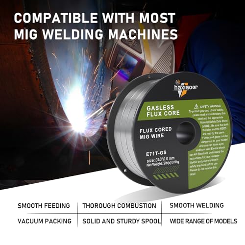 haxiaoer 1.0MM 1.0KG Flux Core Welding Wire 1 Pack,E71T-GS Gasless MIG Welding Wire Mild Steel for Reduced Splatter and Better Corrosion Resistance - Image 4