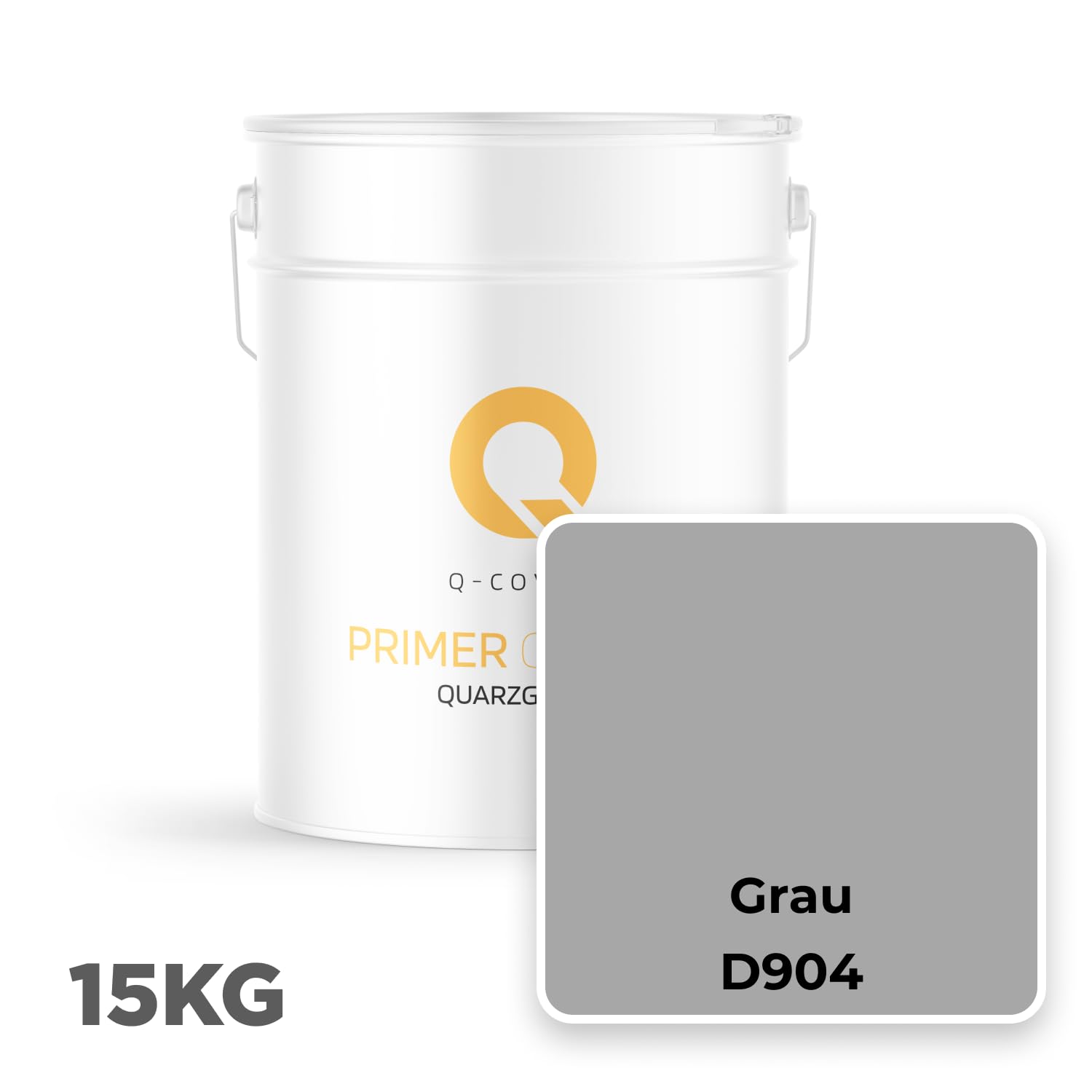 Quarzgrund für Dekorativer Putz mit Mica Grau D904 15KG | Acrylatdispersion Grundiermittel Innen & Außen für Wände und Decken Grundierung Schutz Mosaikputz ca. 0,3-0,4 KG/m2