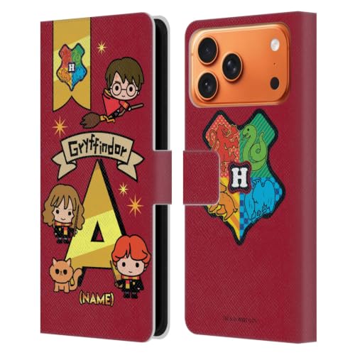Étui portefeuille iPhone 17 Pro Max personnalisé Harry Potter protection cuir Gryffindor