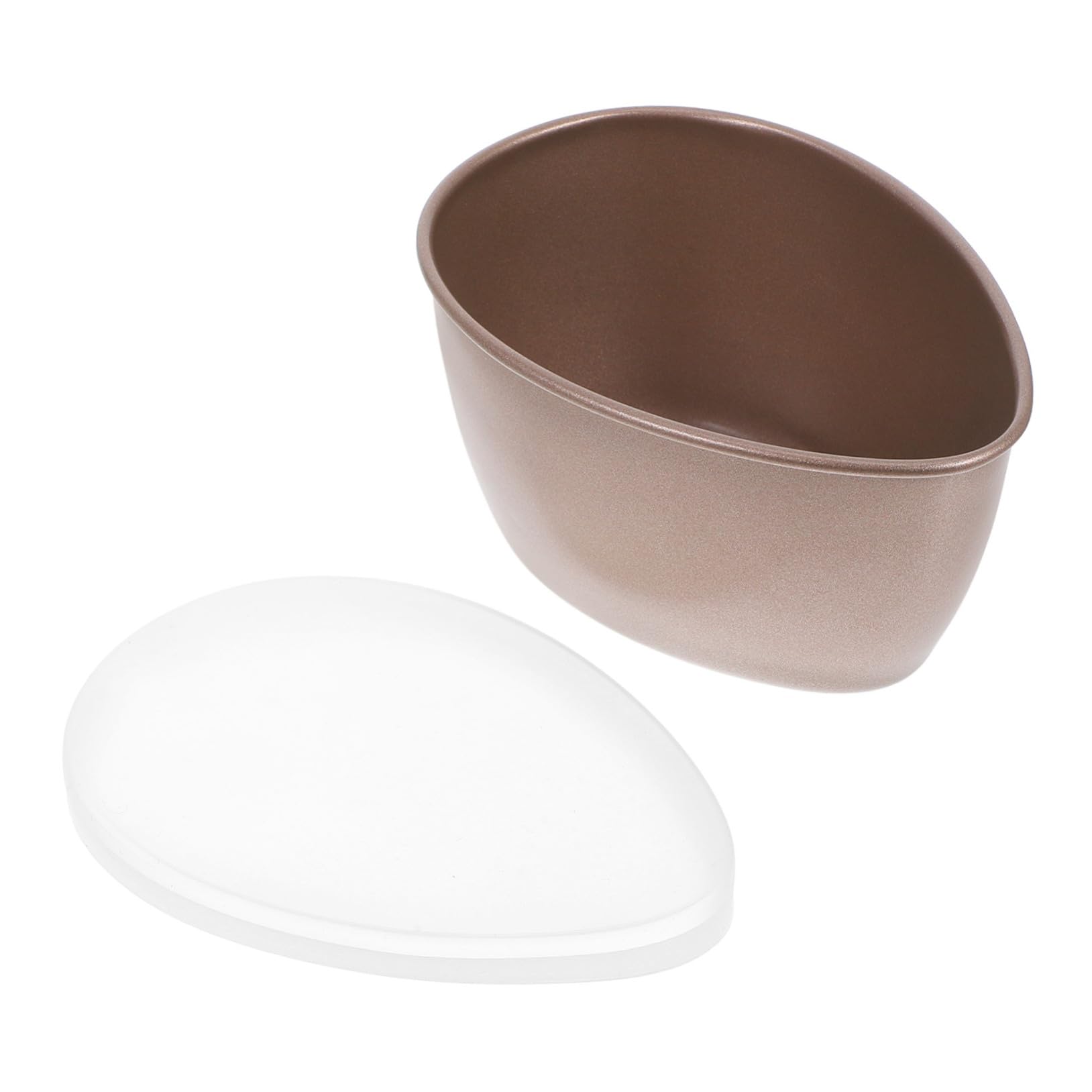 HEALLILY Mini Baking Cups Steamed Egg Bowl Lid 320ml Egg Cooker Carbon Steel Cake Pan Easy to Clean